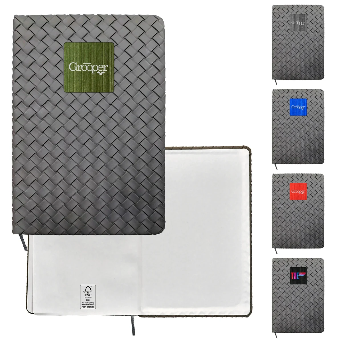 Woven Notebook with Metal Accent 1