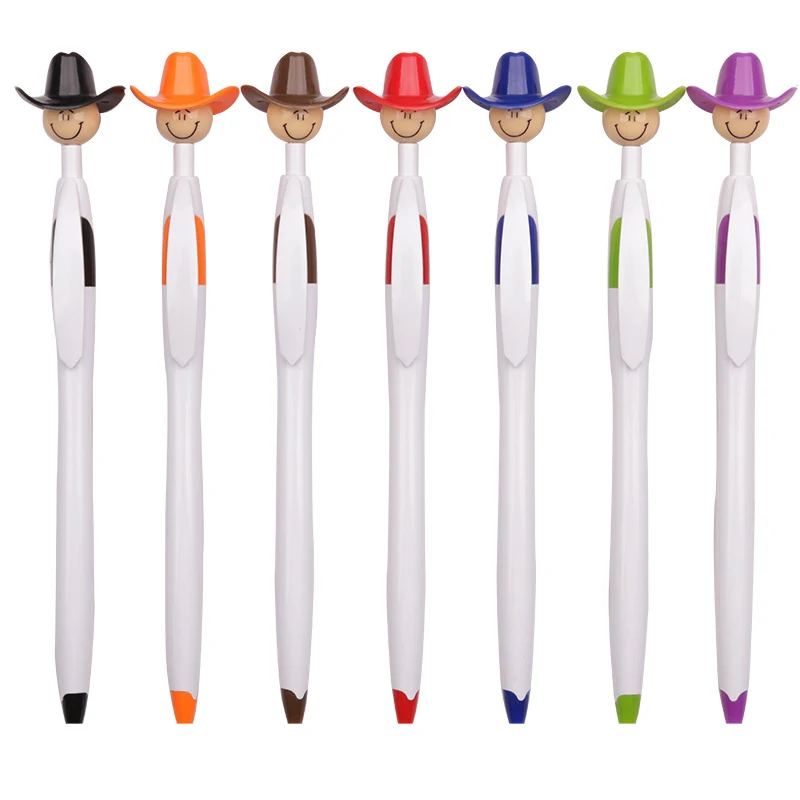 Novelty Cowboy Hat Smiley Ballpoint Pens Cartoon Pens 1