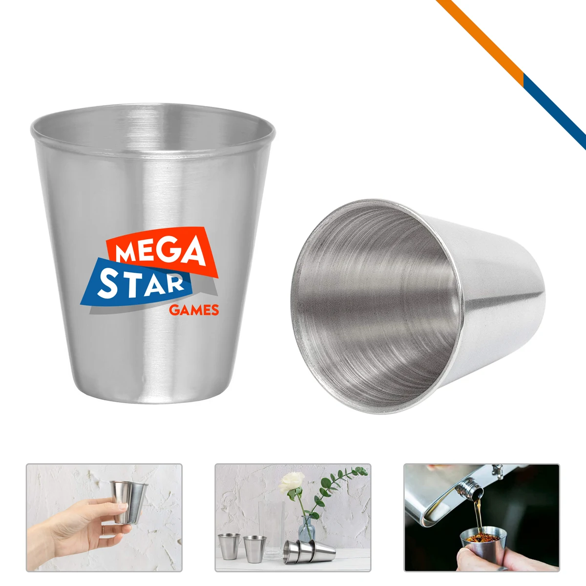 Stacy Stainless Steel Shot Glasses 1