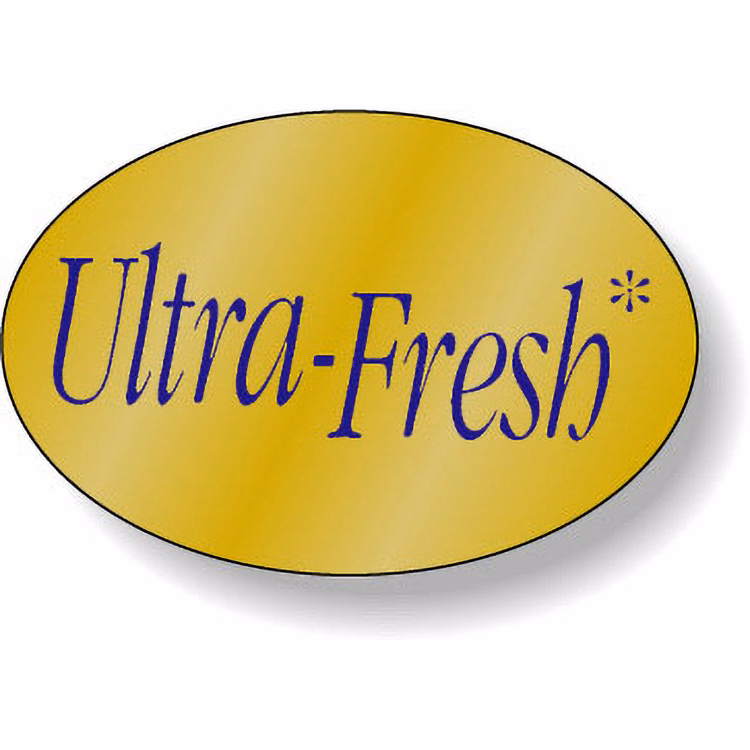 Dull Gold Foil Paper Flexo-Printed Stock Oval Roll Labels (1"x1.5")