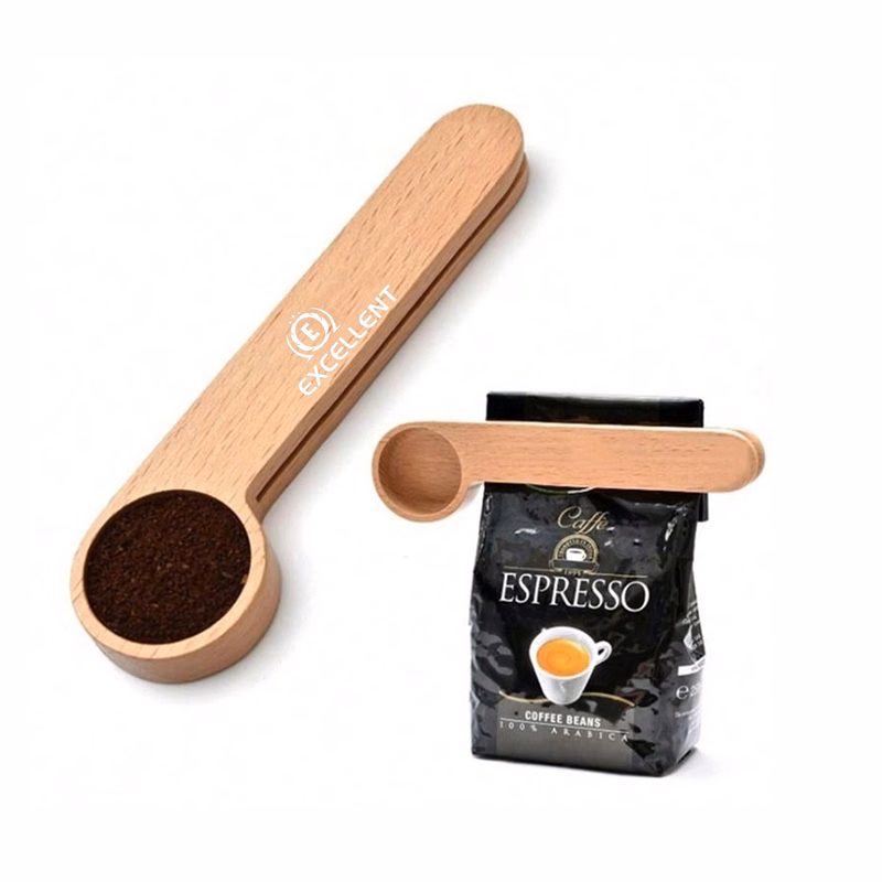 Wooden Coffee Spoon With Sealing Clip