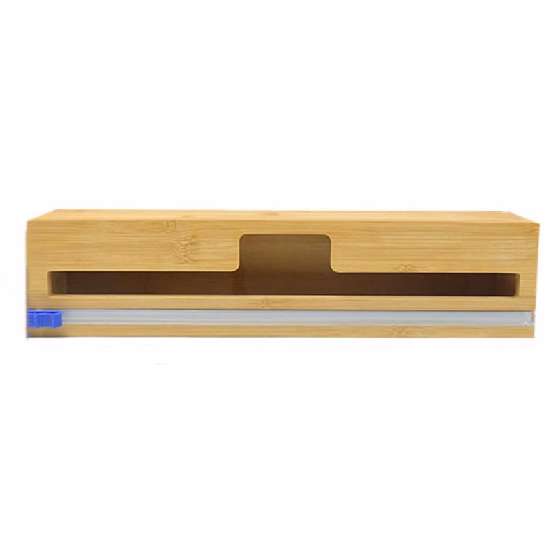 Bamboo Wooden Foil And Plastic Wrap Organizer (1 Grid)