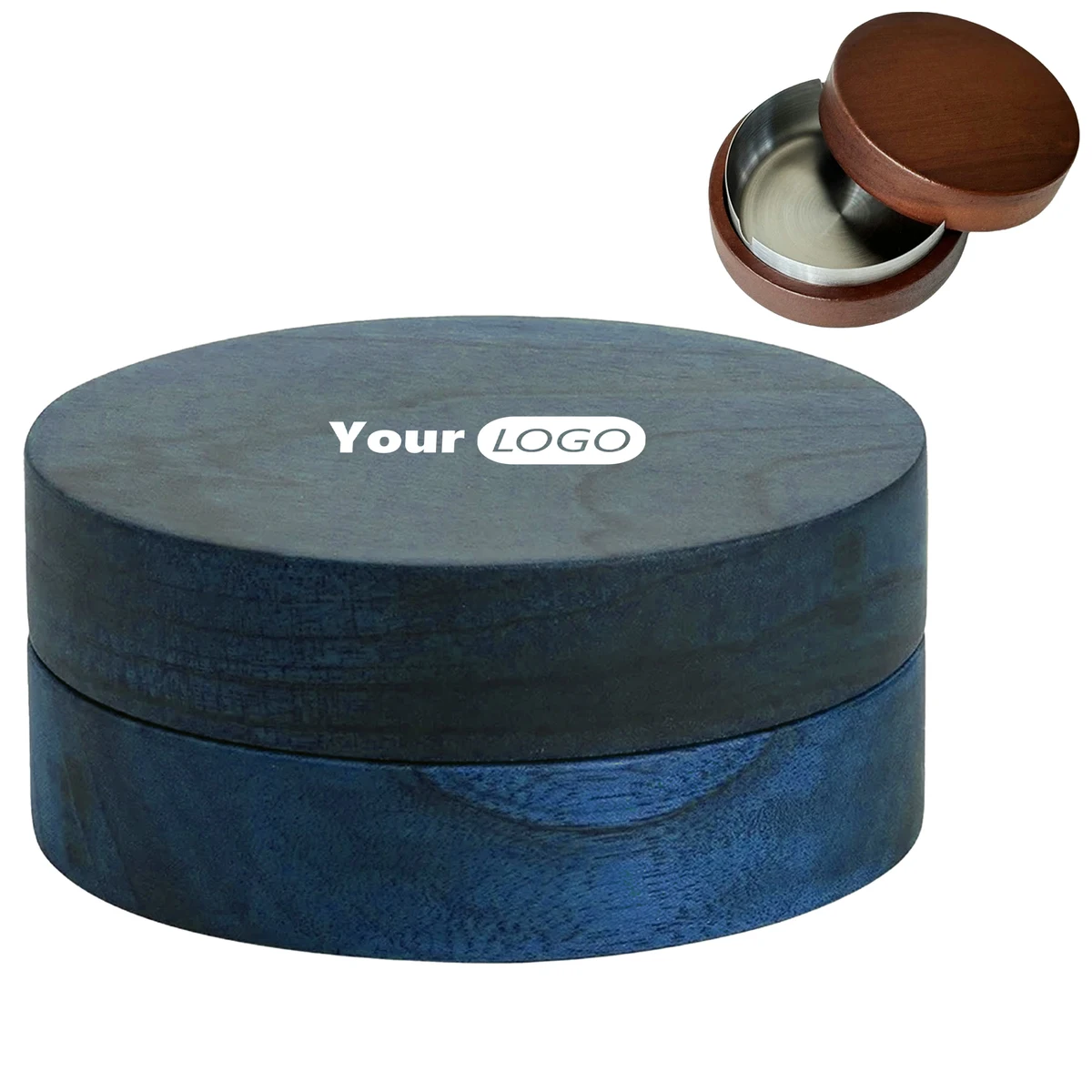 Walnut Elegant Covered Ashtray ?C Discreet And Durable 1