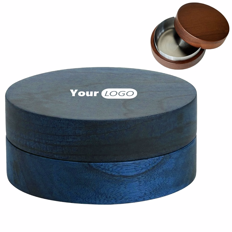 Walnut Elegant Covered Ashtray ?C Discreet And Durable