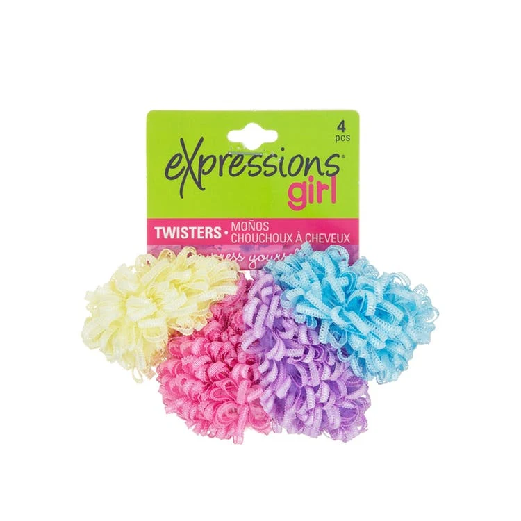 Twister Scrunchies - 4 Pack Assorted Pastels 1