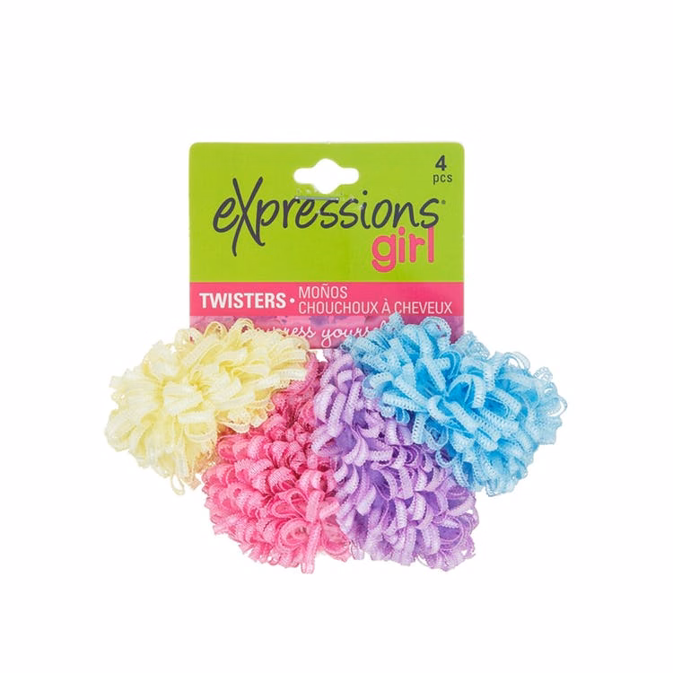 Twister Scrunchies - 4 Pack Assorted Pastels