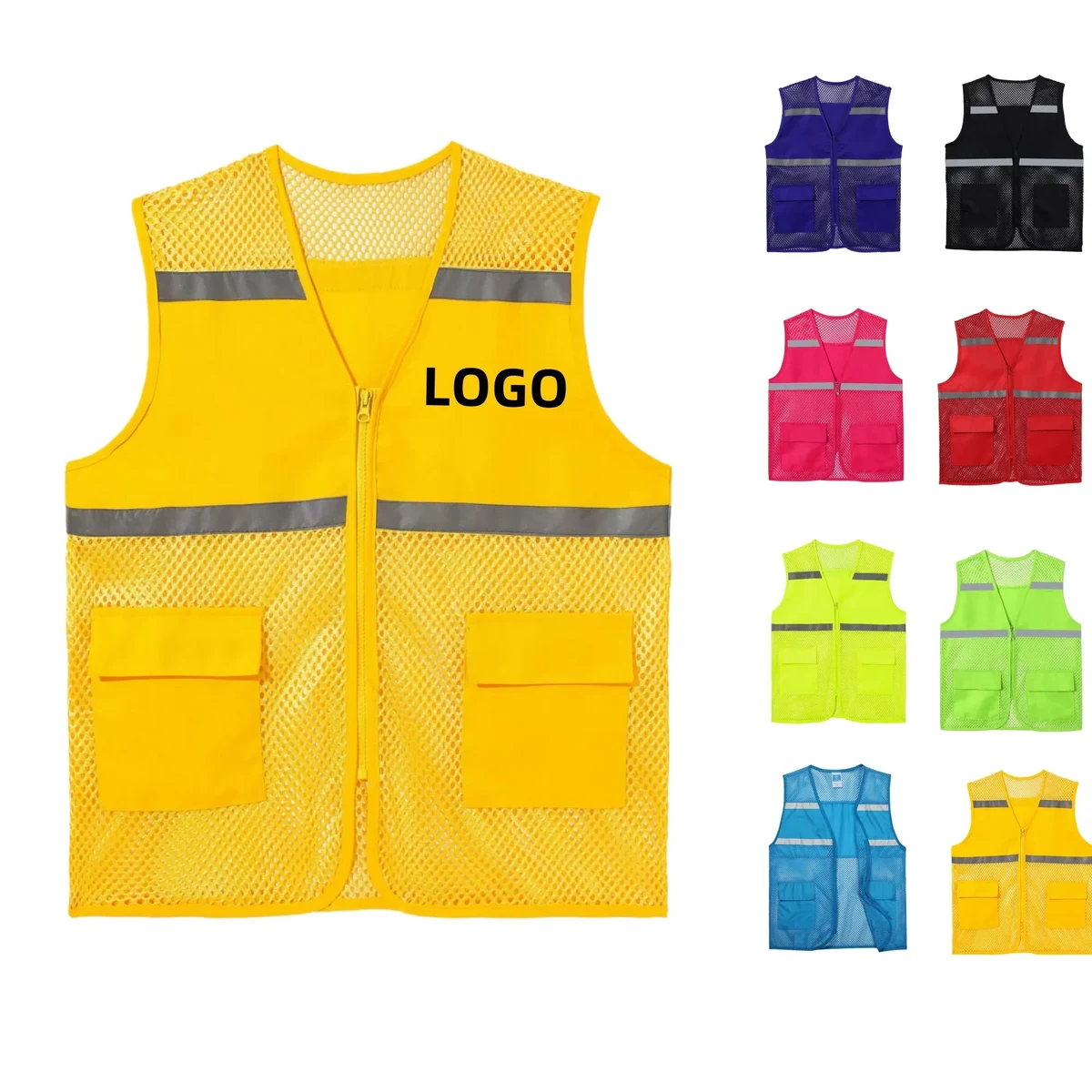 Unisex Reflective Safety Vest Volunteer Work Event Clothes 1