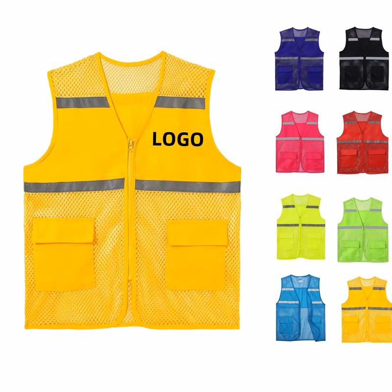 Unisex Reflective Safety Vest Volunteer Work Event Clothes