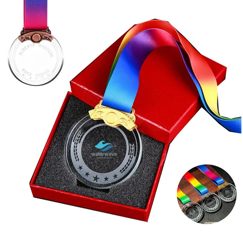 Crystal Clear Medal With Lanyard 1