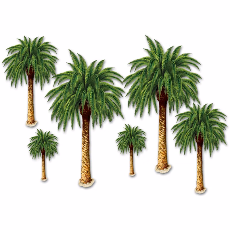 Palm Tree Decoration Sets - 6 Pieces