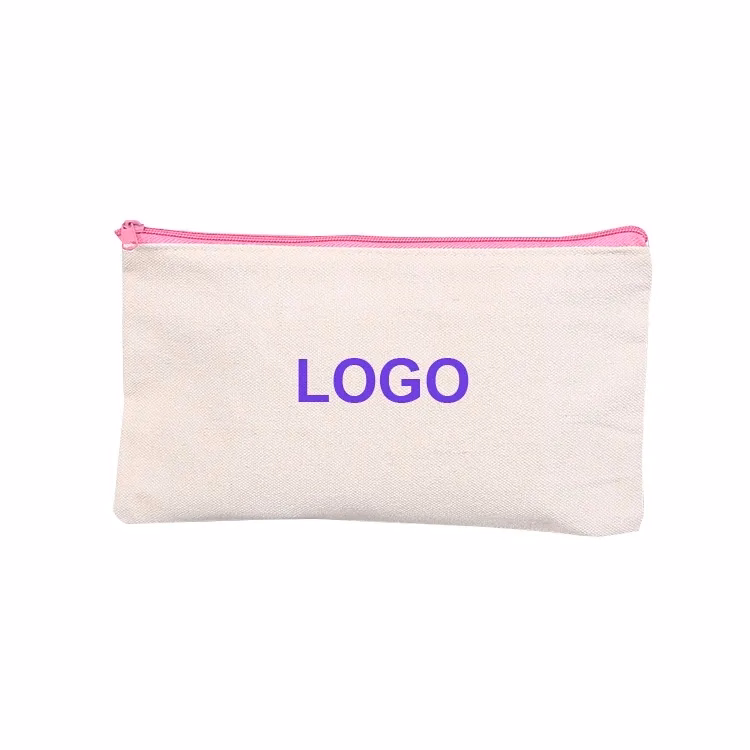 Canvas Zippered Pencil Case