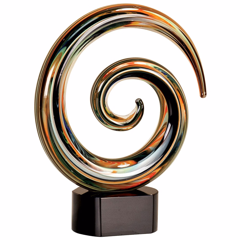 9.25" Swirl Art Glass