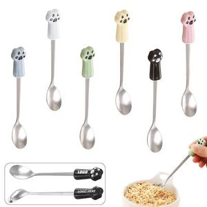 Ceramic Paw Shaped Steel Spoon 1