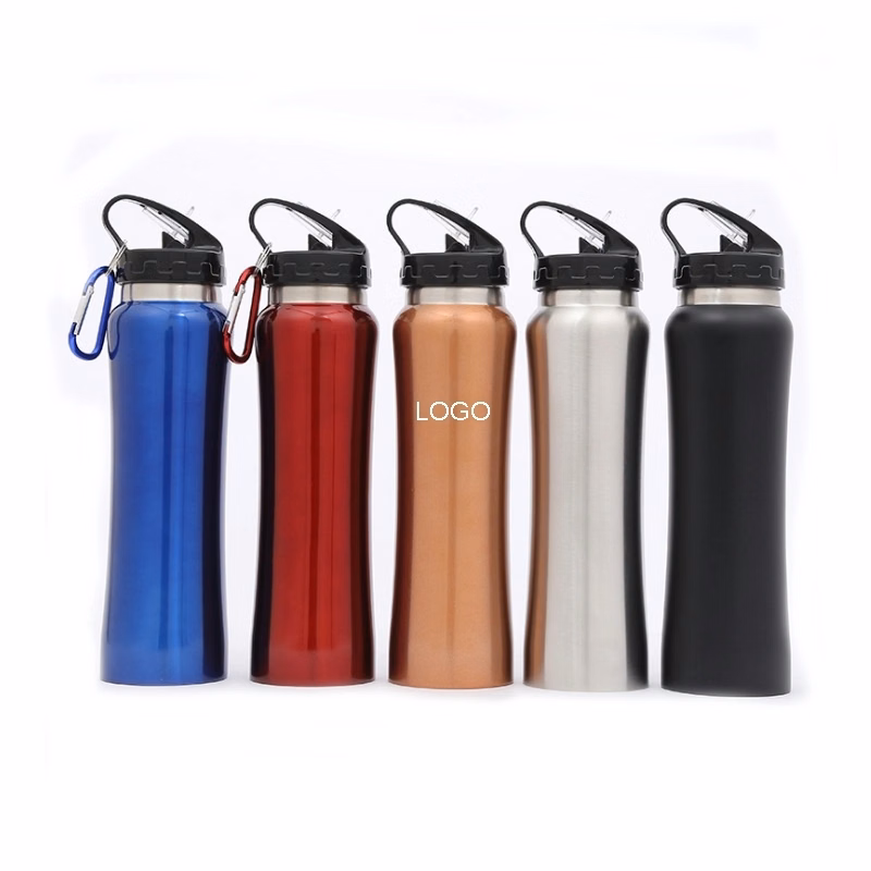 500ML Stainless Steel Bike Sport Water Bottle With Straw
