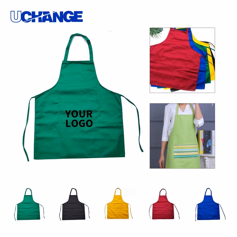 Polyester Kitchen Apron with Pocket for Cooking