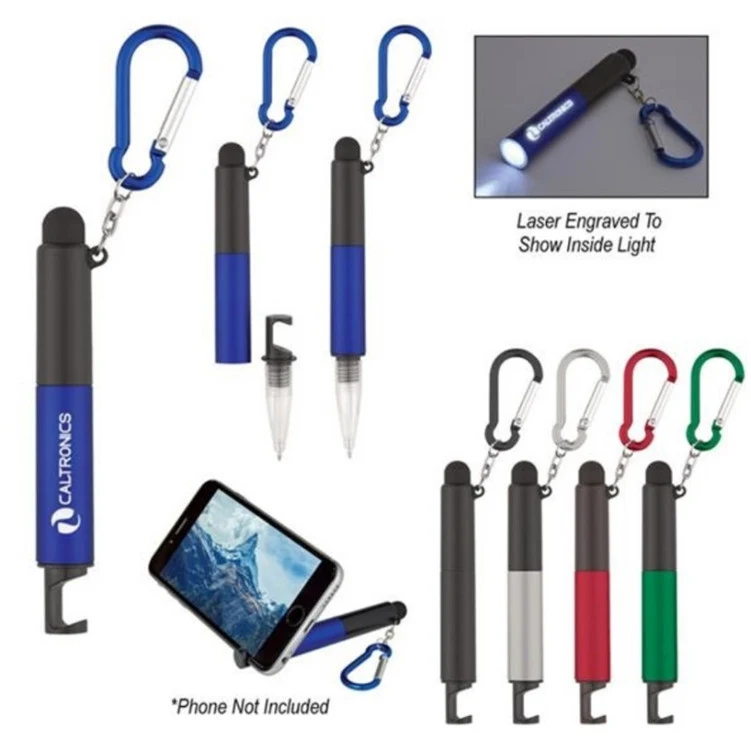 4 in 1 Touch Screen Ballpoint Pen on Keychain 1