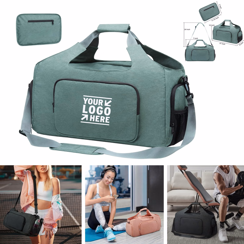 Men Women Sports Duffle Compartment Wet Travel Gym Bag With Shoe Pocket