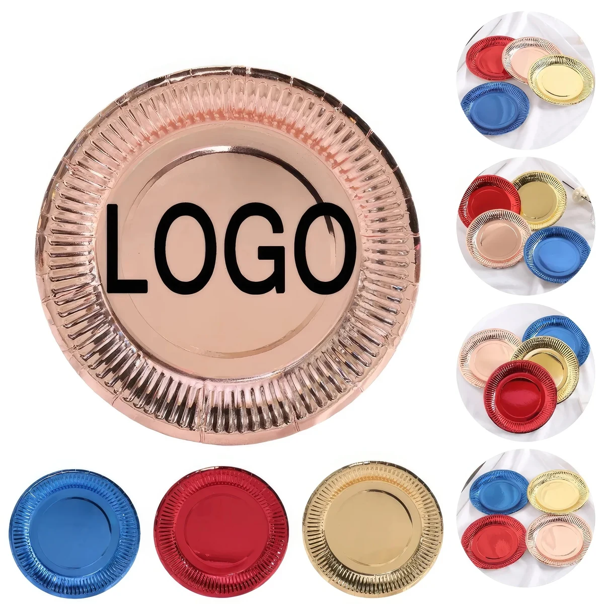 7" Disposable Party Picnic Salad Dessert Paper Plate 1