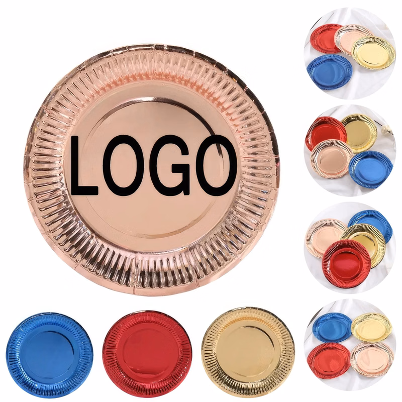7" Disposable Party Picnic Salad Dessert Paper Plate