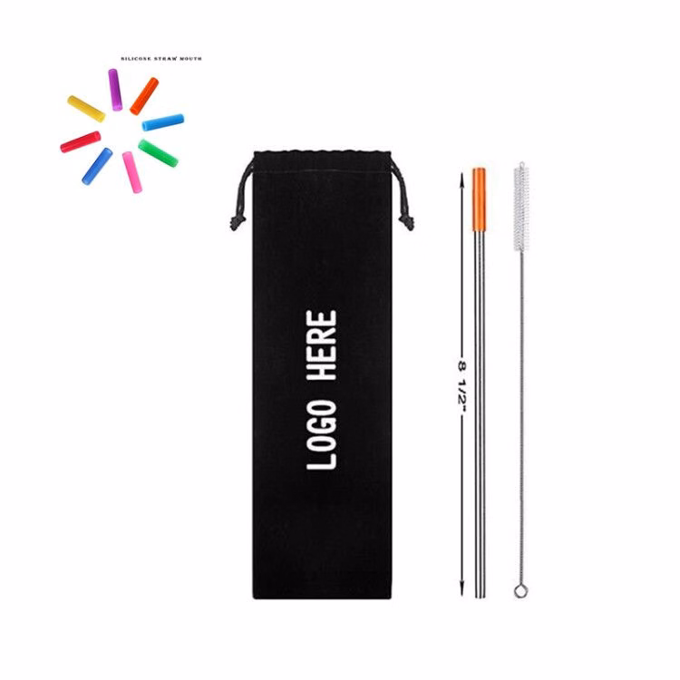 Restraunt Bar drinking Stainless Steel Straw with Brush