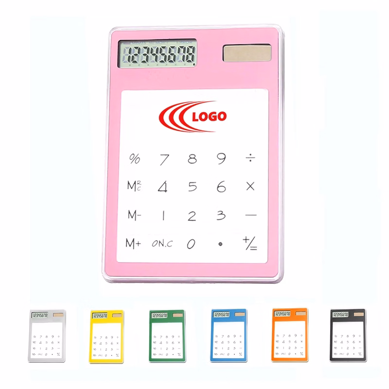 MOQ50 Clear Thin Solar Powered Calculator