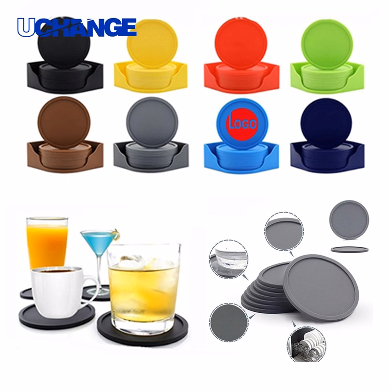 Durable Silicone Non-Slip Drink Coaster Mat (4" Thick)