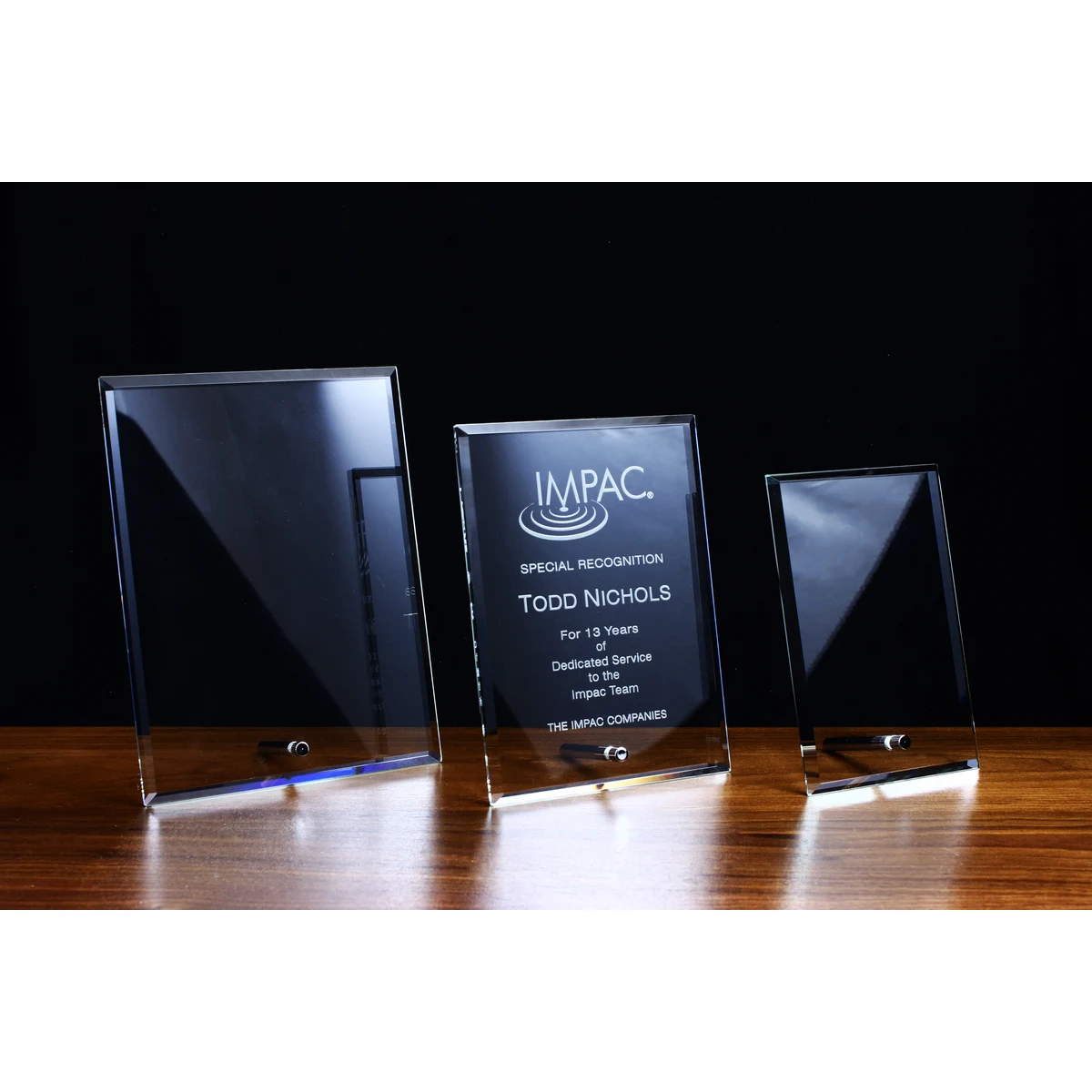 Jade Glass Standing Rectangle Award (6"x8") 1