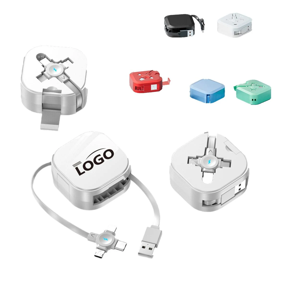 Retractable 3-in-1 Fast Charging Cable With Stand 1