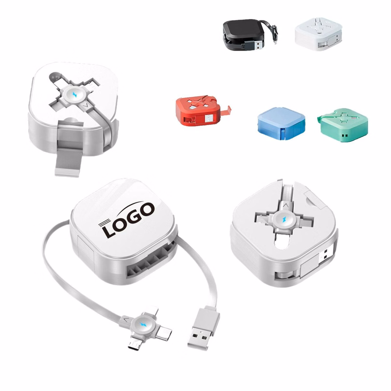 Retractable 3-in-1 Fast Charging Cable With Stand