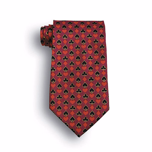 Full House Maroon Novelty Tie