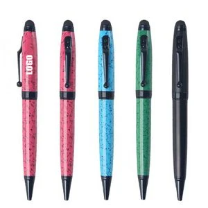 Marble Texture Spot Metal Pen With Stylus 1