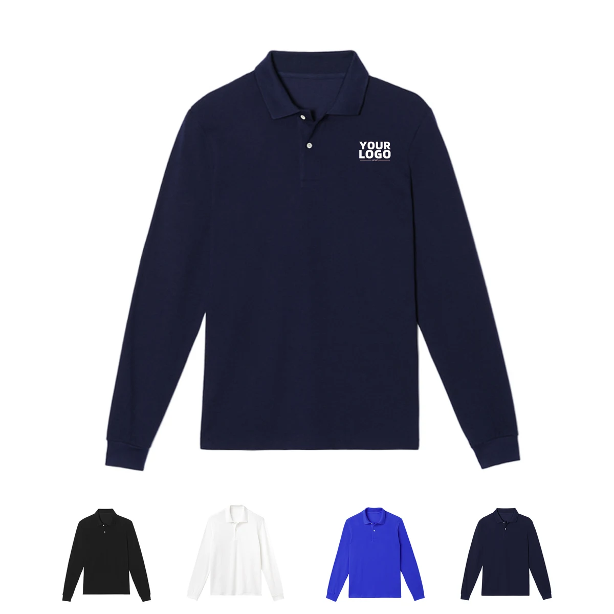 Mens Long Sleeve Polo Shirt 1