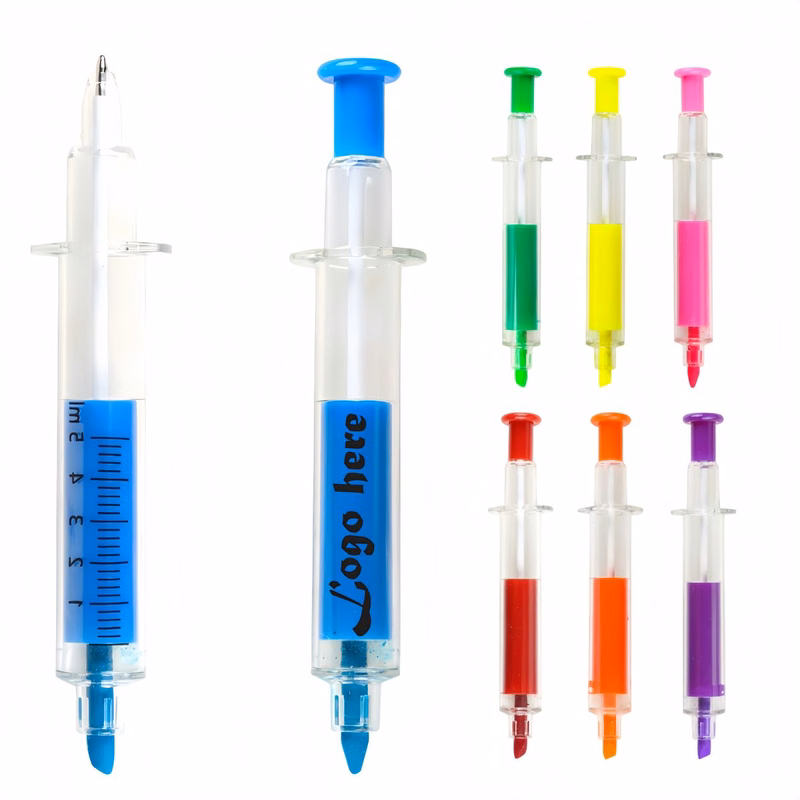 Novelty Syringe Style 2-in-1 Writing Pen