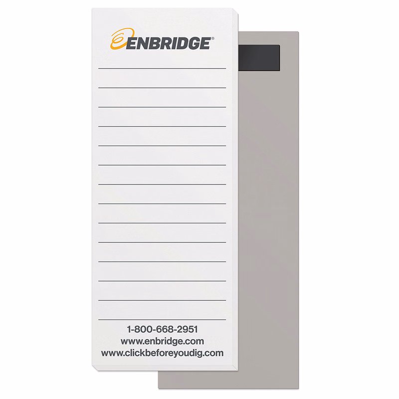 50 Page Magnetic Note-Pads with 2 Custom Colour Imprint (2.75"x7")