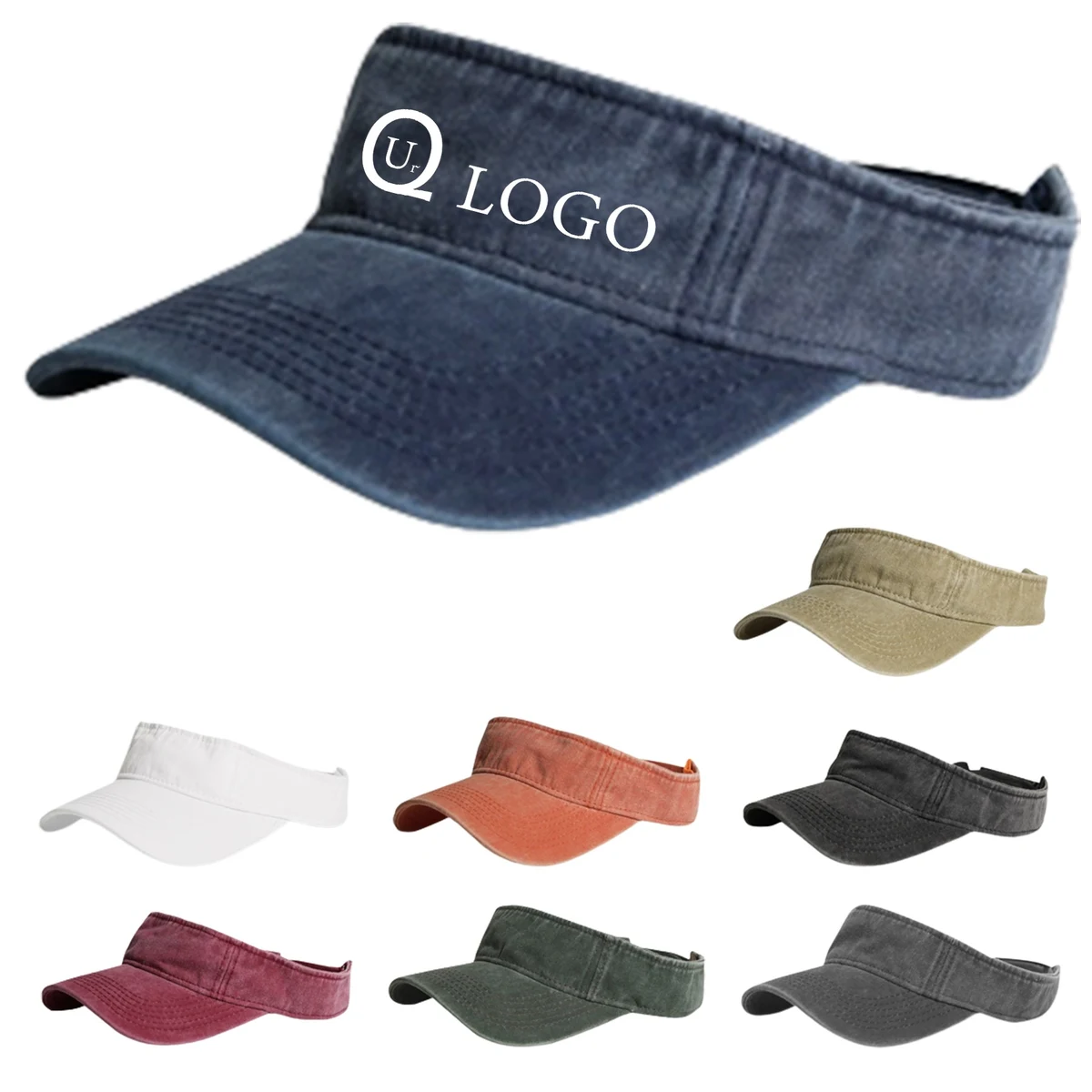 Stonewashed Cotton Visor Baseball Cap 1