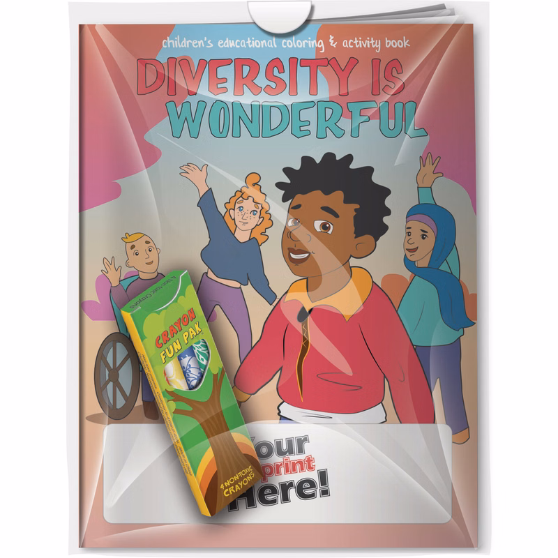 Combo Pack - CB1143 Coloring Book & 4-Pack of Crayons in a Poly Bag