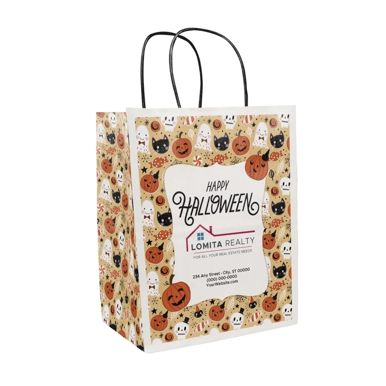 Halloween Scatter Design 3 Handle Shopper (8.5" x 10.25" x 5") 1
