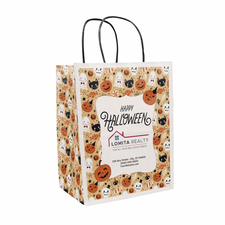 Halloween Scatter Design 3 Handle Shopper (8.5" x 10.25" x 5")