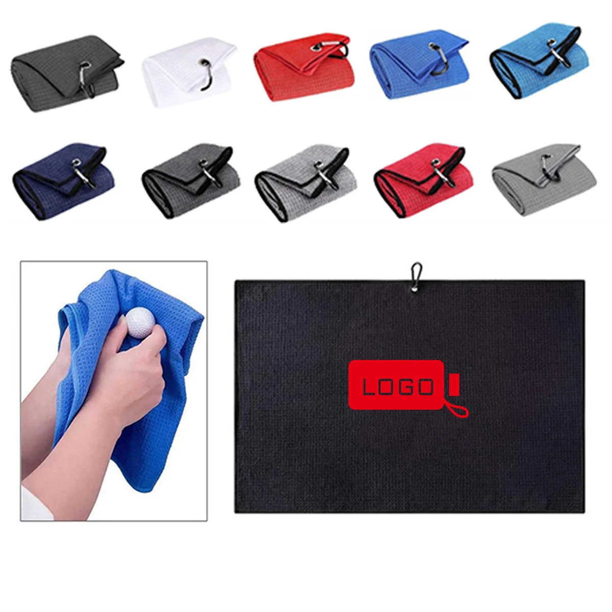 Highly Absorbent Golf Waffle Towel 1