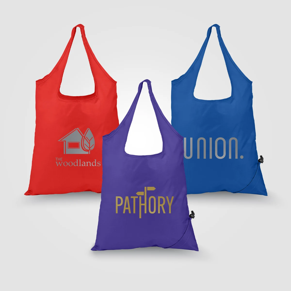 Capri - Foldaway Shopping Tote Bag - 210D Polyester - Metallic imprint 1