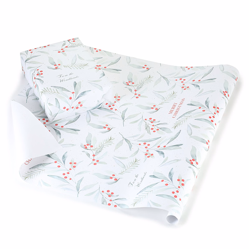 Holiday Sprigs Personalized Wrapping Paper Roll