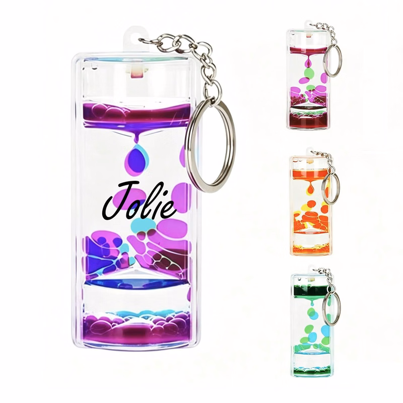 Liquid Motion Timer Keychain