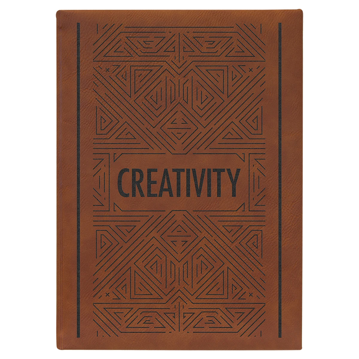 7" x 9 3/4" Rawhide Leatherette Sketch Book-Unlined Paper 1