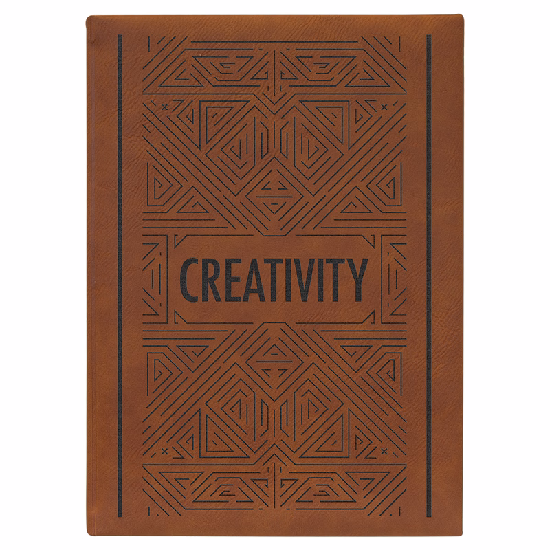 7" x 9 3/4" Rawhide Leatherette Sketch Book-Unlined Paper