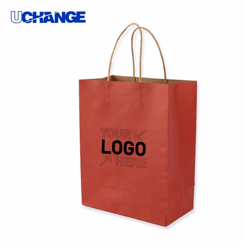Medium Kraft Paper Brown Shopping Bag for Retail