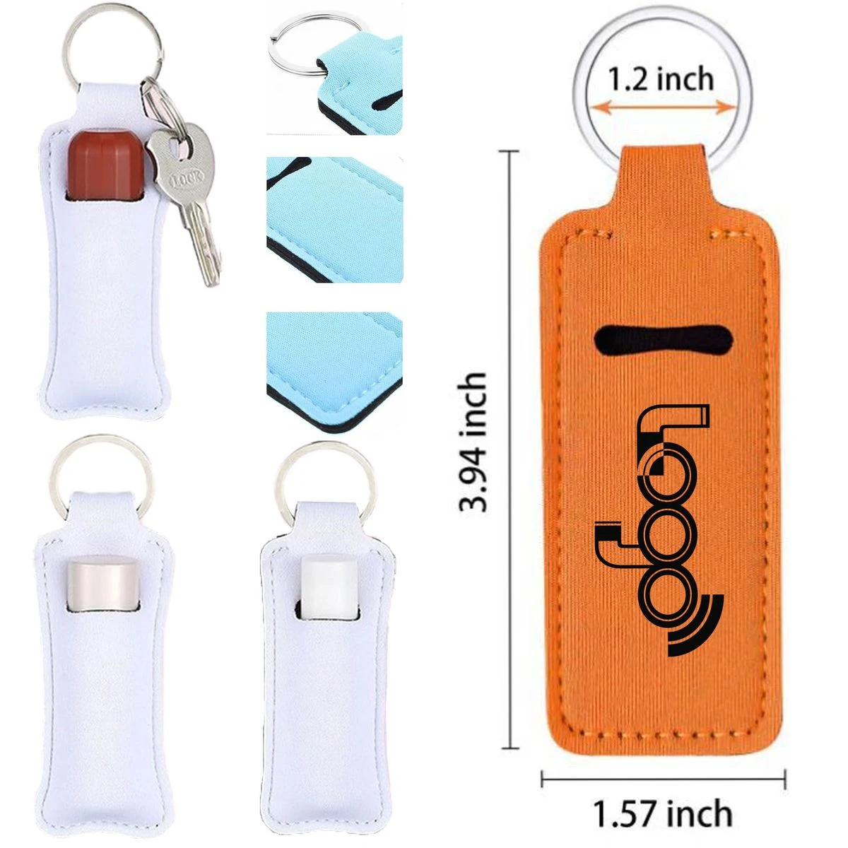 Lip Balm Gloss Holder Keychain 1