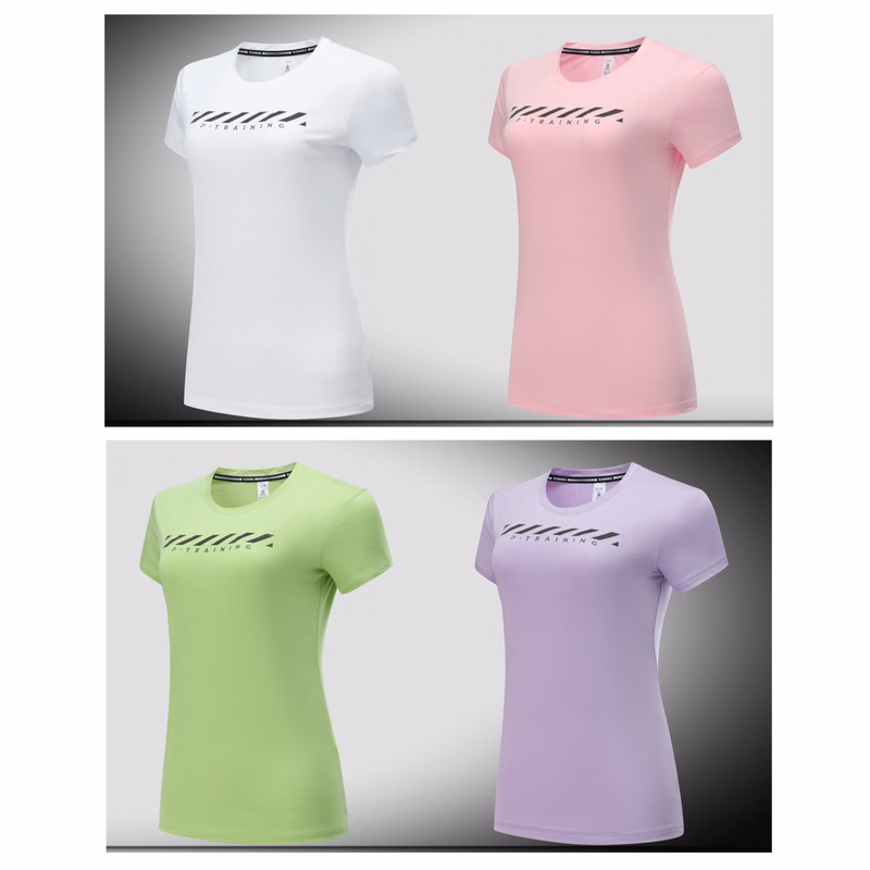 Women's Printed Running Short Sleeve T-Shirt - Stock Style 9