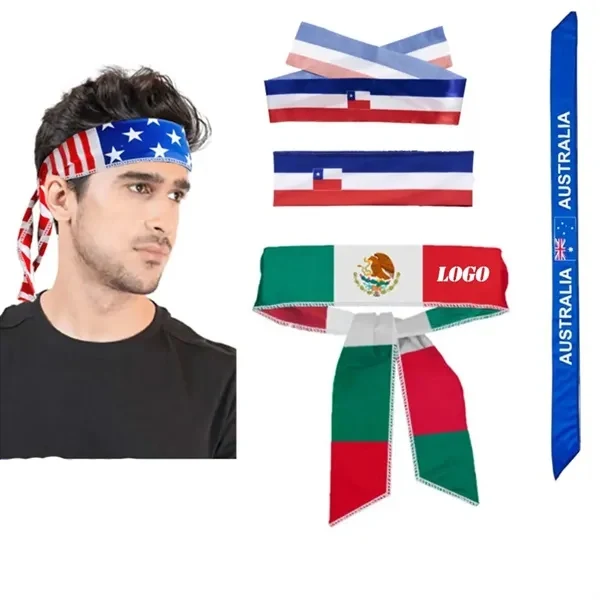 World Cup National Team Flag Sports Headband for Commutes, Fitness and Travel 1