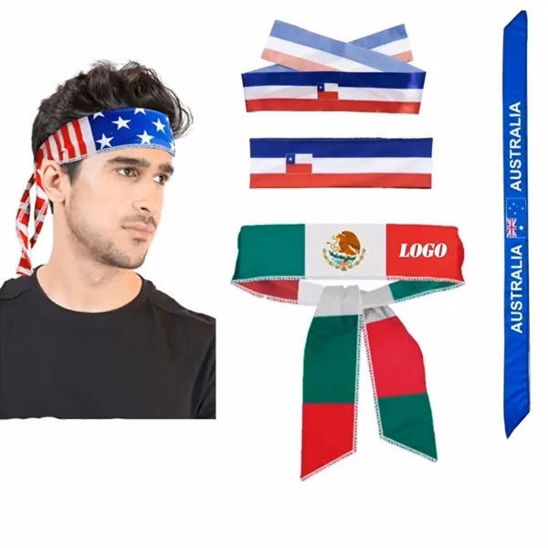 World Cup National Team Flag Sports Headband for Commutes, Fitness and Travel