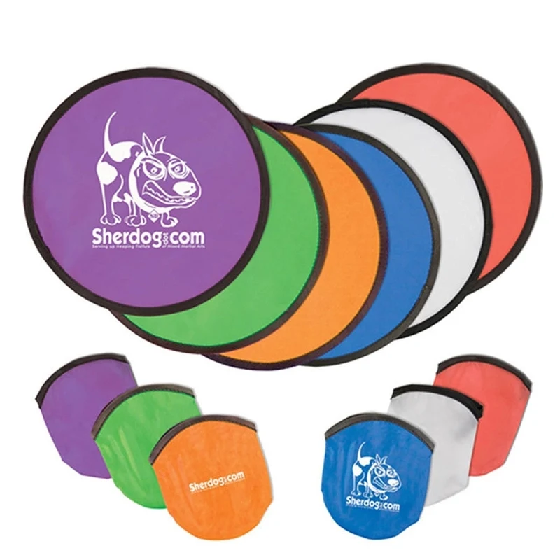 Foldable Flying Disc Fans Folding Pocket Advertising 1